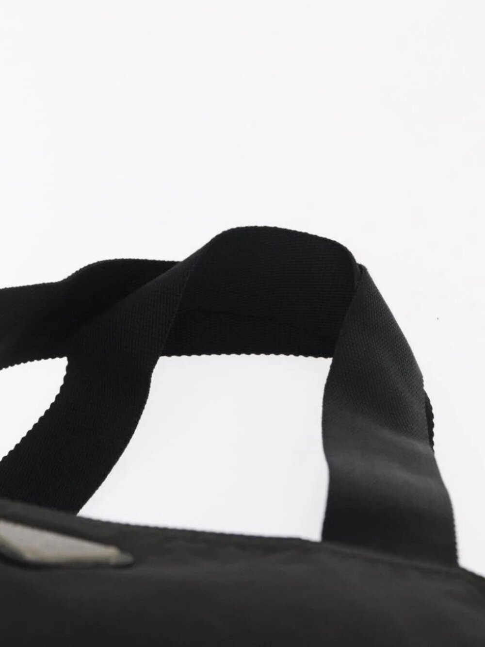 PRADA Tote Bag Nylon Black Silver Auth - Picture 9 of 16
